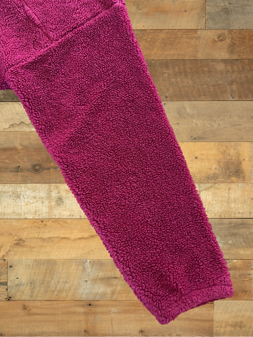 Magenta Vintage Sherpa Fleece Quarter Zip Pullover Made in Canada Fits L - Picture 8 of 13